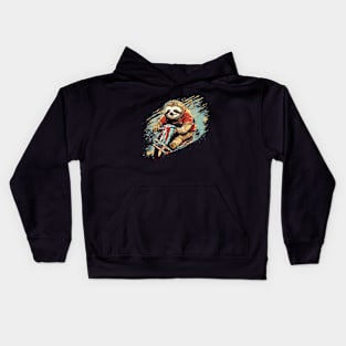 Sloth Racing Kids Hoodie